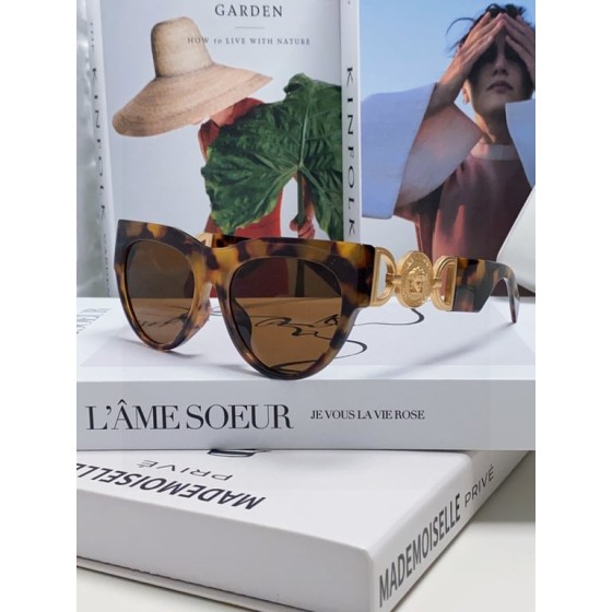 Versace Tortoiseshell Cat-Eye Sunglasses with Medusa Temples